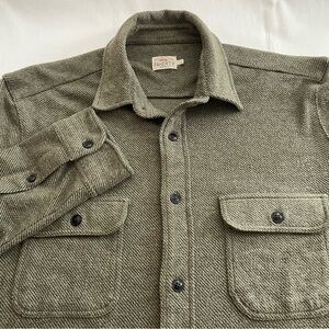 Faherty Olive Green Lightweight Shirt Jacket